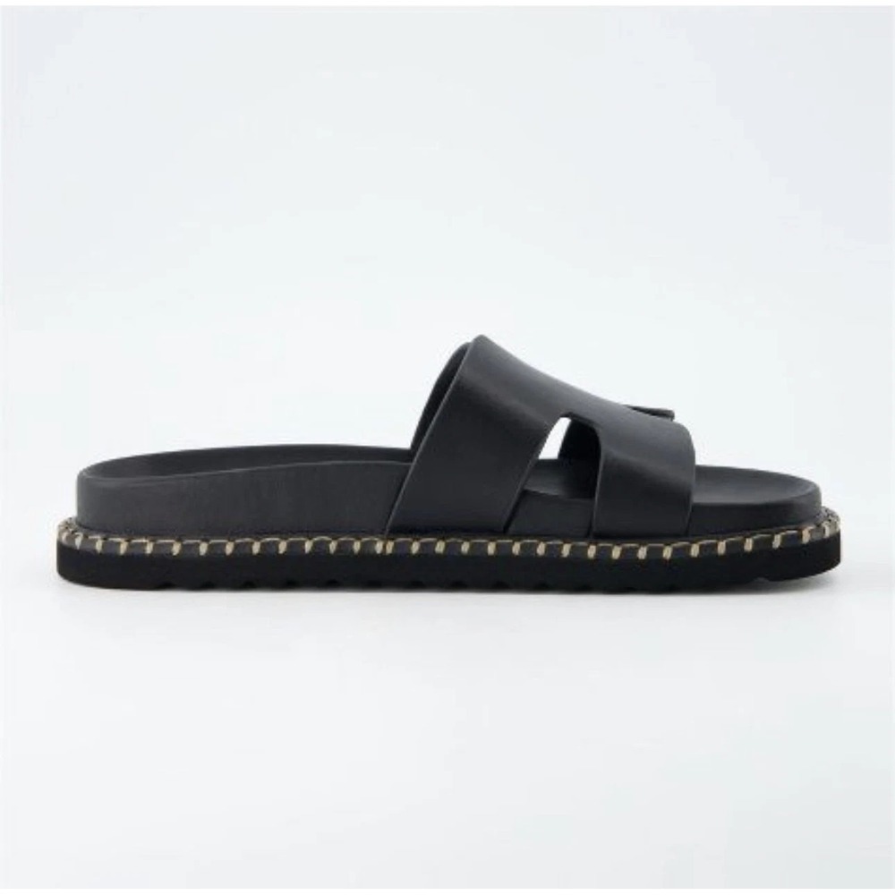 Cushionaire Women's Slides Sandal Cutout Slip-On with Stitching Size 10 NWB - Picture 2 of 8